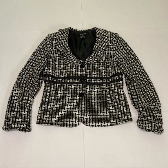 Sandro Jackets & Blazers - Sandro Women's Black and White Tweed Jacket